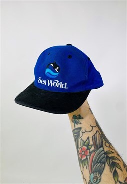 Vintage Rare 90s Sea World Embroidered Hat Cap