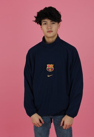 NAVY NIKE BARCELONA FOOTBALL FLEECE