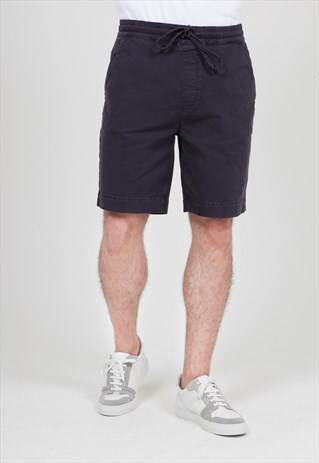 CENTRE FRONT SHORTS WITH DRAWSTRING WAIST IN NAVY