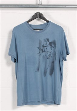 Vintage Calvin Klein T-Shirt in Blue Crewneck Lounge Tee XL