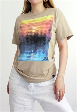 Beige Vans Graphic T-Shirt Baby Tee