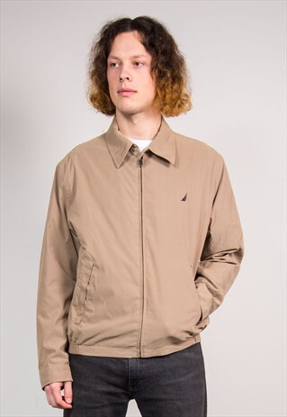 90'S VINTAGE BEIGE NAUTICA BOMBER JACKET