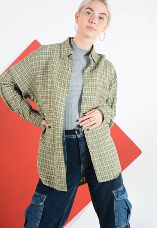 GAP CHECK SHIRT IN GREEN