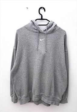 Nike grey centre logo hoodie large 