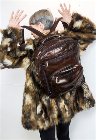 COCO BROWN LEATHER OFFICE / UNIVERSITY BACKPACK