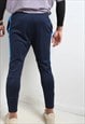 NIKE SKINY FIT JOGGING BOTTOMS JOGGERS BLUE