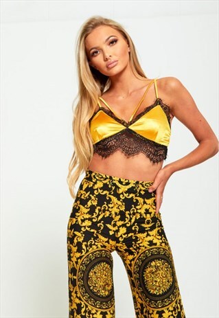 GOLD LACE DETAIL BRALET