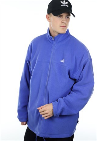 VINTAGE 90S ADIDAS FLEECE BLUE
