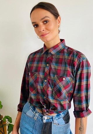 RED AND BLUE PLAID SHIRT