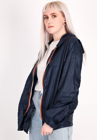 VINTAGE NAVY WINDBREAKER JACKET NJ790