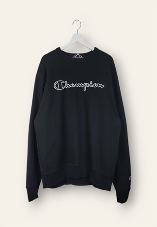 VINTAGE CHAMPION SWEATSHIRT ORIGINAL IN BLACK L