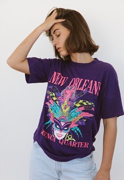 Vintage Purple New Orleans French Quarter T-Shirt, Unisex