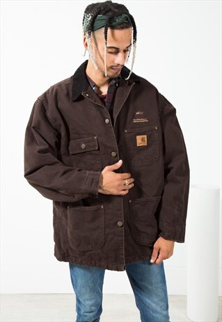 VINTAGE 80'S CARHARTT WINTER BLANKET COAT / S2202