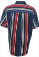 VINTAGE CHAPS STRIPED MULTI-COLOUR SHIRT - L