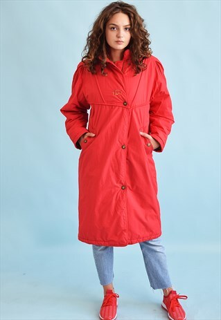 80'S RETRO ATHLEISURE PUFFER LONG PARKA COAT