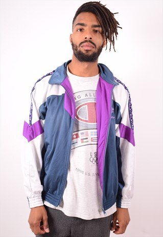 LOTTO MENS VINTAGE TRACKSUIT TOP JACKET LARGE MULTI 90S