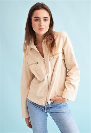 90'S RETRO NEUTRAL SCANDI FESTIVAL JACKET TOP
