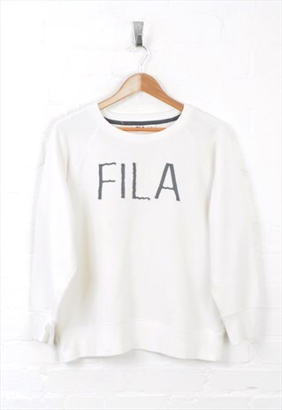 Vintage Fila Sweater White Ladies XL CV2380