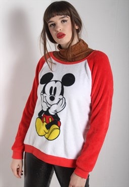 Vintage Disney Mickey Mouse Sweatshirt White RL