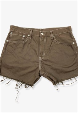 Vintage levi's 508 chino shorts over-dye brown w34 BV14603