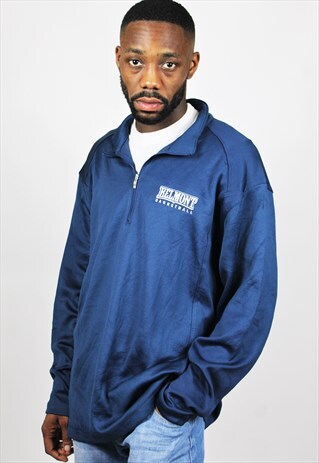 OVERSIZED RETRO / 90'S / NIKE / BLUE ZIP-UP JUMPER