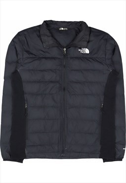 The North Face 90's Spellout Zip Up Puffer Jacket Medium Bla
