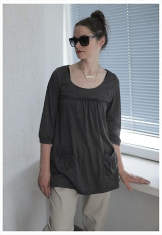 VINTAGE 90'S GREY BLOUSE