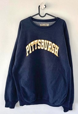 Vintage Pittsburgh navy blue embroidered sweatshirt XL