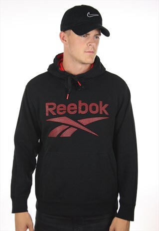 VINTAGE REEBOK SPELL OUT HOODIE SWEATSHIRT