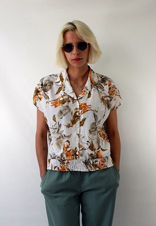 VINTAGE 90'S BEAUTIFUL BLOUSE WITH PULLER AT THE WAIST