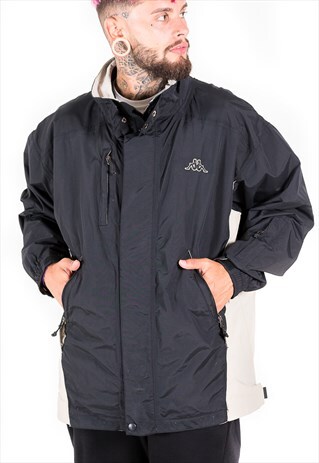 VINTAGE 80S WINTER PUFFER KAPPA COAT / S7244