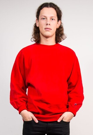 90'S VINTAGE RED CHAMPION REVERSE WEAVE SWEATER JUMPER