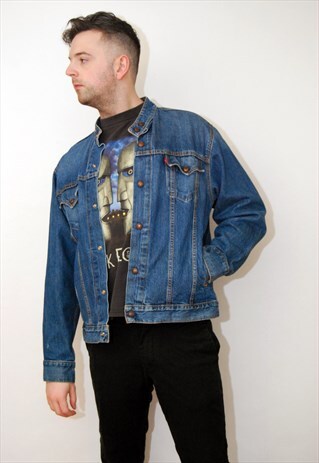 LEVIS EASY RIDER JACKET (L) VINTAGE 90S DENIM JEAN SNAP 1990
