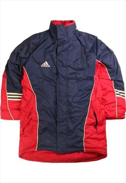 Vintage 90's Adidas Puffer Jacket Heavyweight Full Zip Up