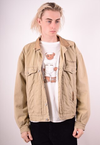 DIESEL MENS VINTAGE DENIM JACKET LARGE GREY 90S