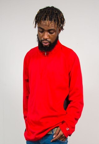 CHAMPION QUARTER ZIP LIGHTWEIGHT SPORTS SWEATSHIRT