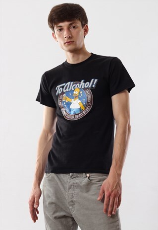 VINTAGE THE SIMPSONS HOMER GRAPHIC TEE BLACK 2005