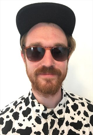 VINTAGE 90S COOL RECTANGULAR BROWN SUNGLASSES
