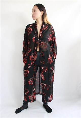 BLACK SHEER LONG TOP