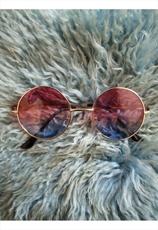 PINK/BLUE TINT JOHN LENNON ROUND SUNGLASSES
