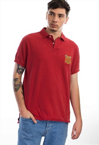 VINTAGE POLO RALPH LAUREN LOGO SHIRT 90S XL 10.8
