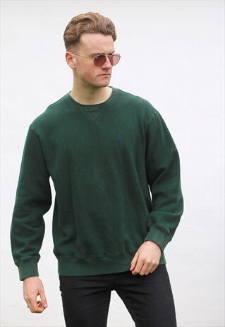 NAUTICA USA MINIMALIST DARTMOUTH GREEN SWEATSHIRT