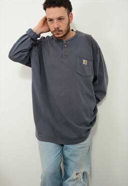 Vintage 90s Carhartt Long Sleeve T-Shirt Workwear Size XXL 
