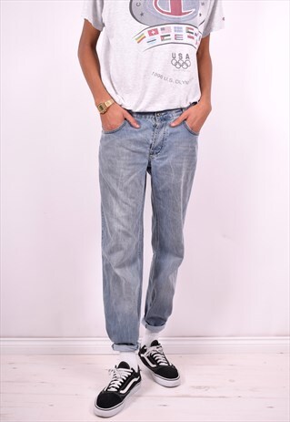 TOMMY HILFIGER MENS VINTAGE JEANS W32 L30 BLUE 90'S