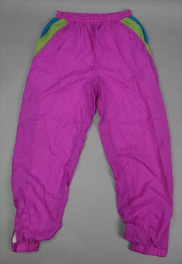 Vintage 80's Shell Suit Bottoms in Pink