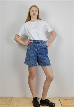 EVA 80's Women's S Denim Shorts Retro High Waist Jeans VTG