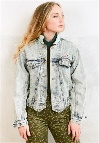 VINTAGE 90S ACID WASH DENIM JACKET