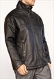 VINTAGE  LEATHER JACKET ANGELO LITRICO CLASSIC IN BLACK XL