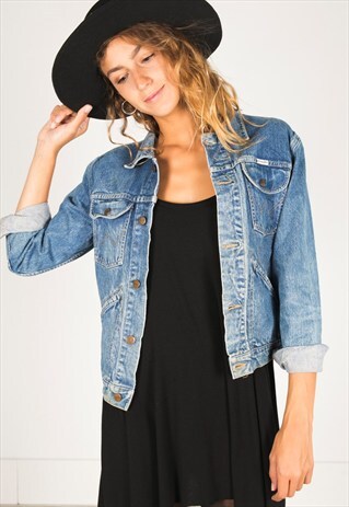 VINTAGE 80S WRANGLER DENIM JACKET / R115