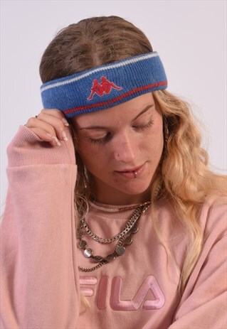 VINTAGE KAPPA HEADBAND BLUE